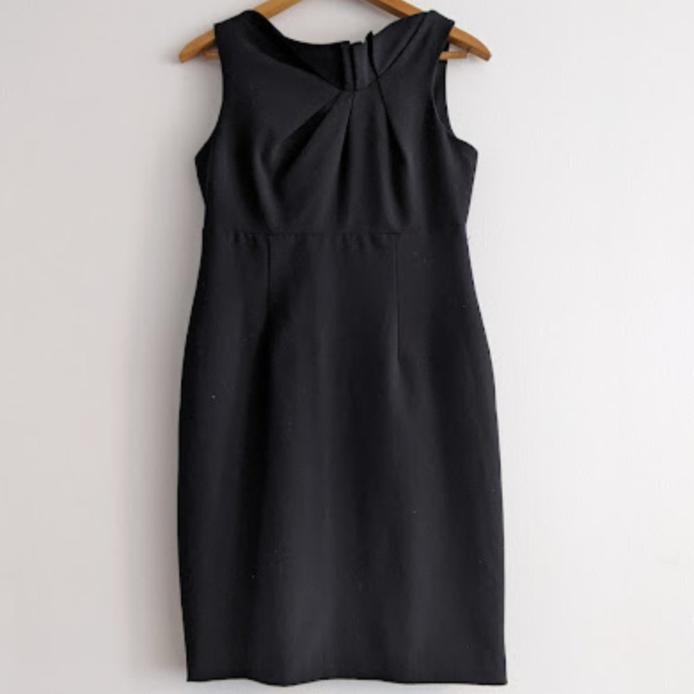 Evan Picone Black Dress with Neck Detail Size 8